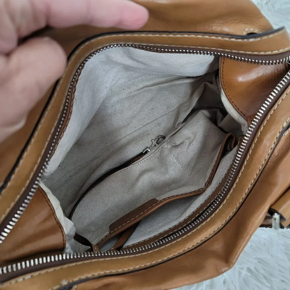 Michael Michael kors tan satchel leather